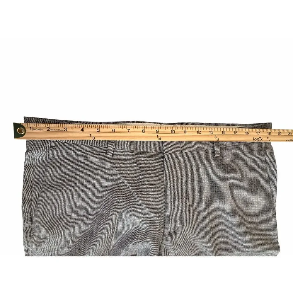 J.Crew Ludlow Slim Gray Herringbone Cotton Linen Dress Pants 36x32 NWT Preppy